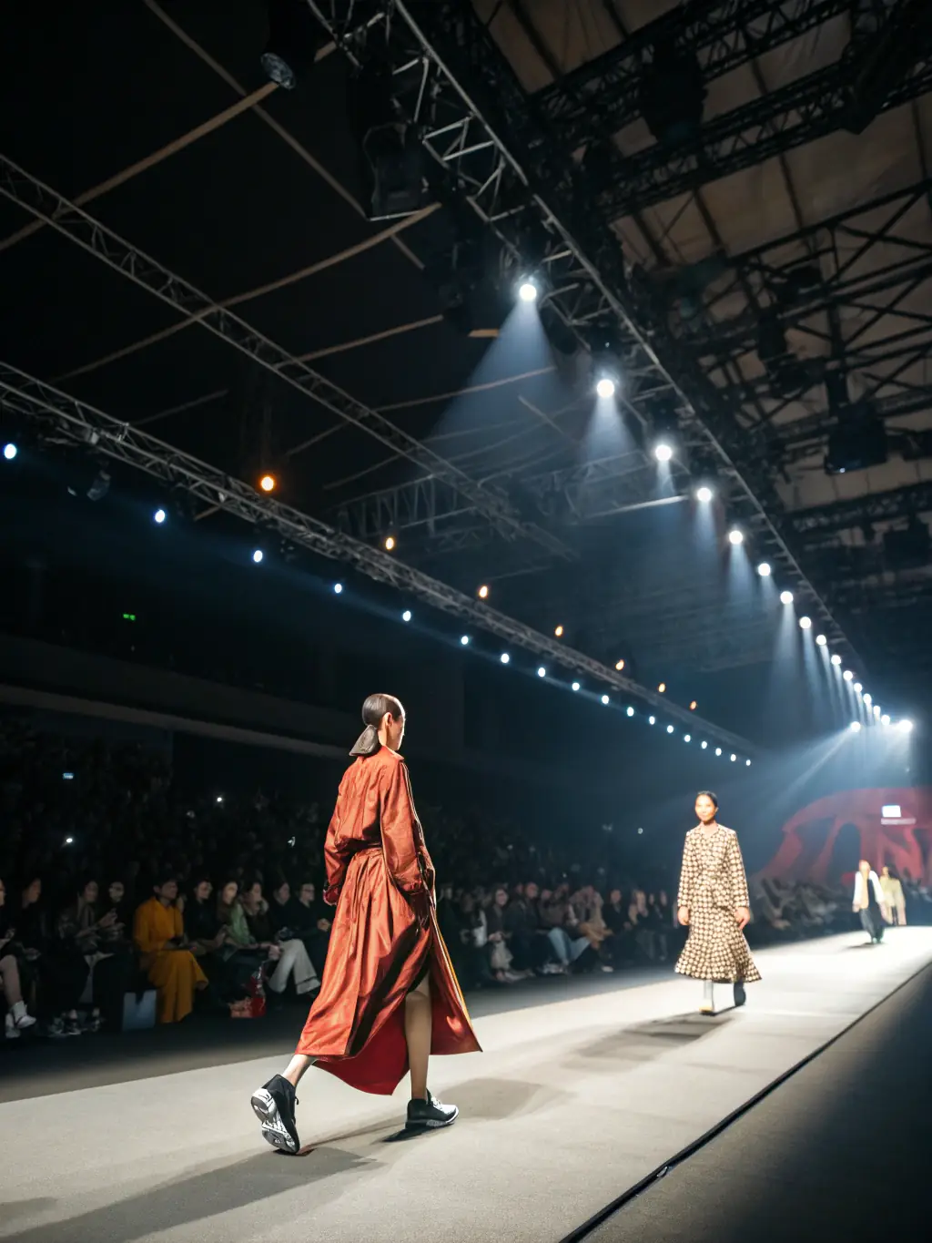 A photograph of the Seoul Fashion Week, showcasing a new collection from a rising Korean designer. The image captures the energy and innovation of the event.